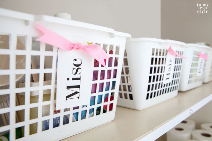 How to Organize in Style Using Dollar Store Baskets