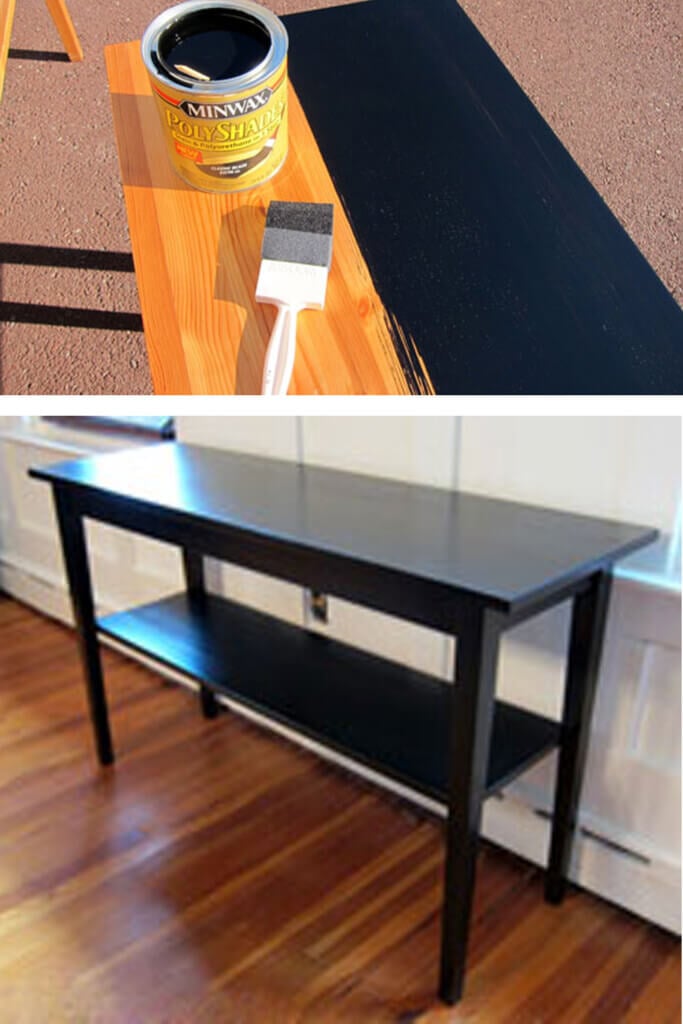 black stain vs black paint on furniture