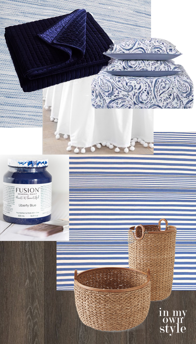 Decorating Plan for My Casual Blue & White Bedroom