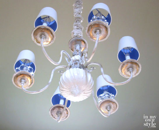 Old Brass Chandelier Makeover – After