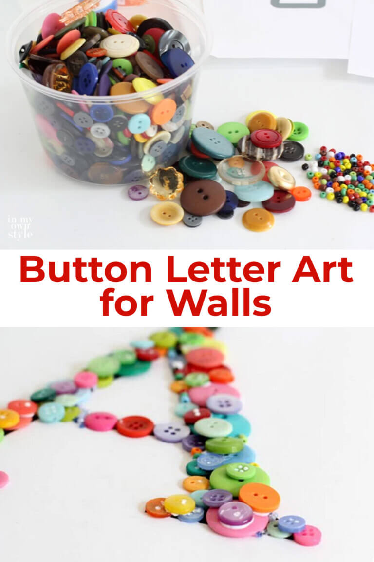 How to Make Button Letter Art To Hang on a Wall