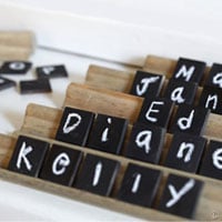 Chalkboard Tile Place Cards & Holders