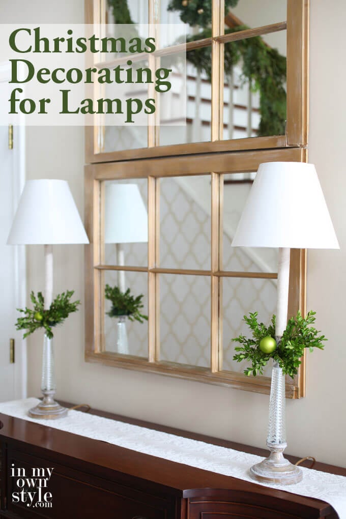 Christmas Decorating Idea for Lamps