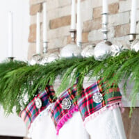 Holiday Mantel Decorating Ideas on a budget