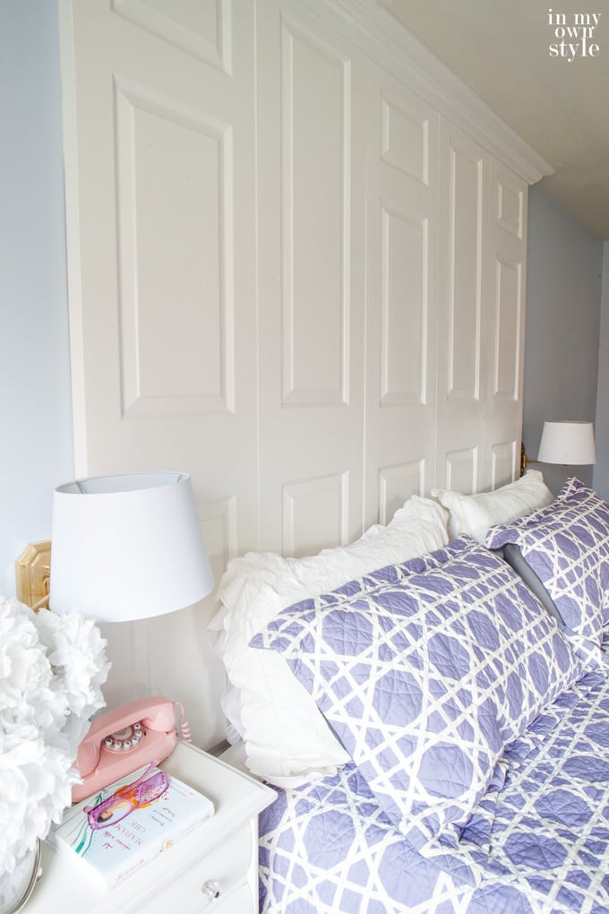 How to Make a Floor to Ceiling Bed Headboard with Old Doors