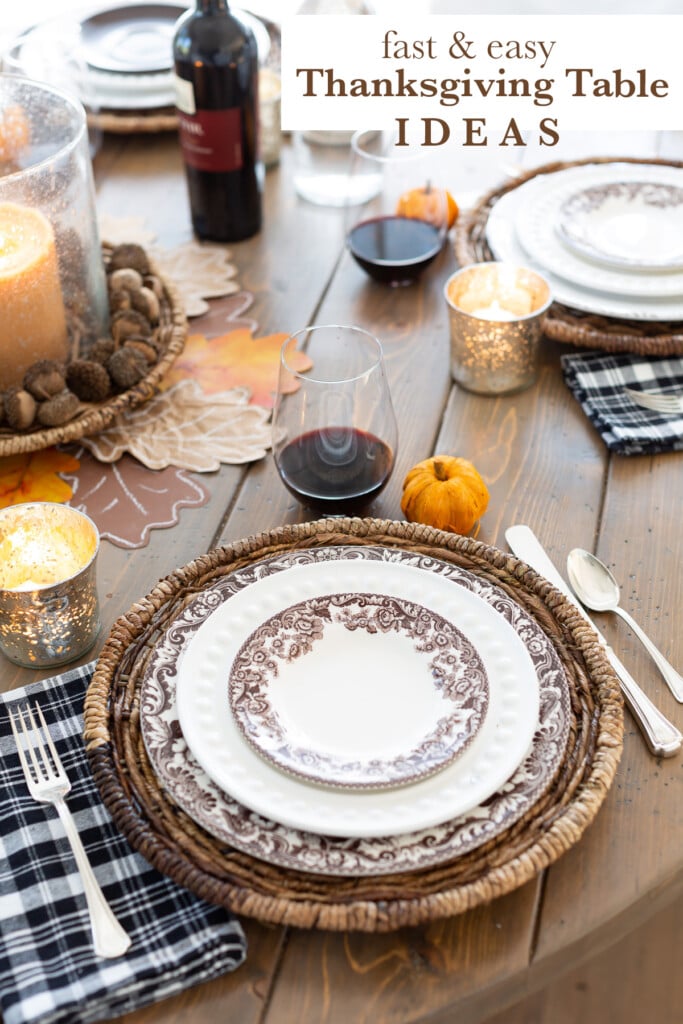 How to set a round dining table for Thanksgiving