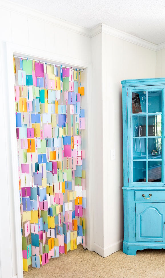 Paint Chip DIY Doorway or Window Curtain