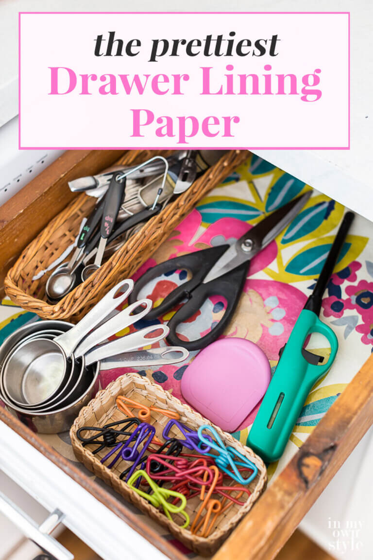 How to Make Pretty Drawer Liners for Kitchen Drawers