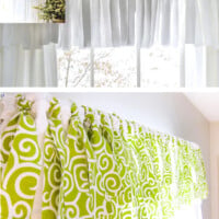 Easy no sew fabric window valance that can be made with any cotton fabric.