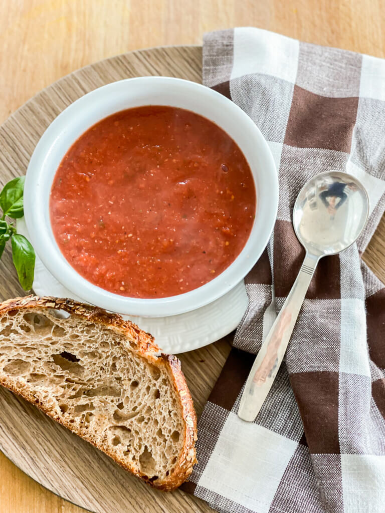 Easy Fire Roasted Vegan Tomato Soup Recipe