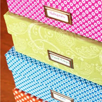 One Yard Décor: Fabric Covered Boxes