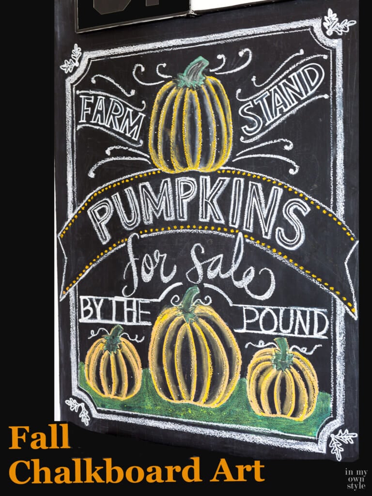 How to Draw a Fall Pumpkin Sign on a Chalkboard