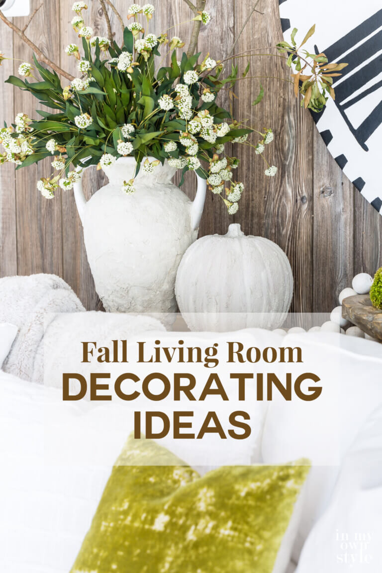 Fall Living Room Decorating with Natural Elements