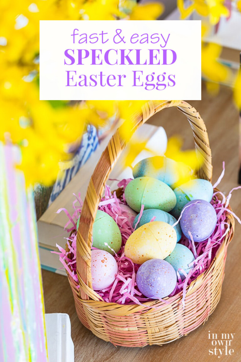 Chalk Painted Speckled Easter Eggs