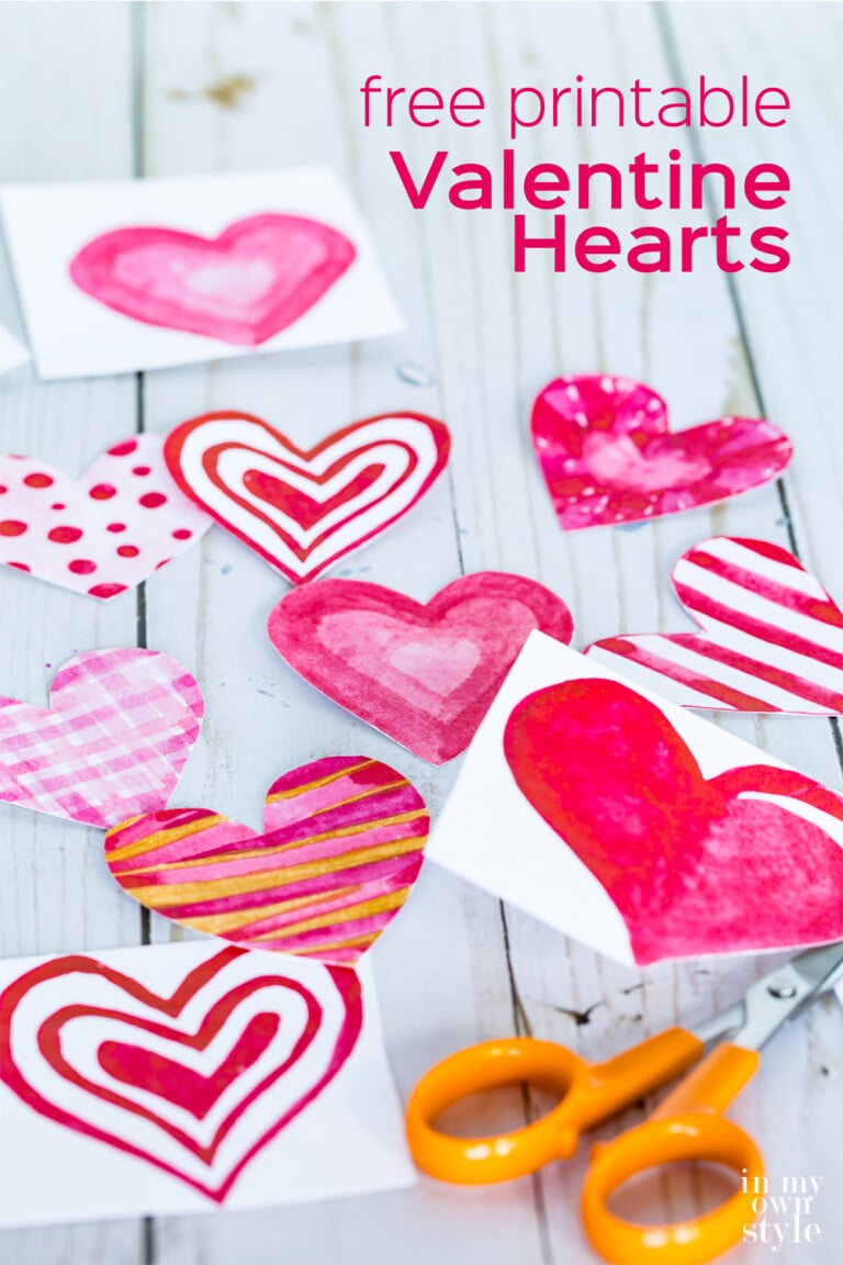 Printable Valentine Hearts & Envelopes