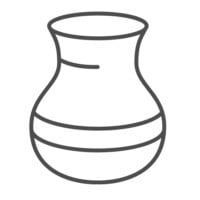 line drawing of vase