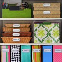 Organizing Ideas: Colorful Magazine Files + Free Labels