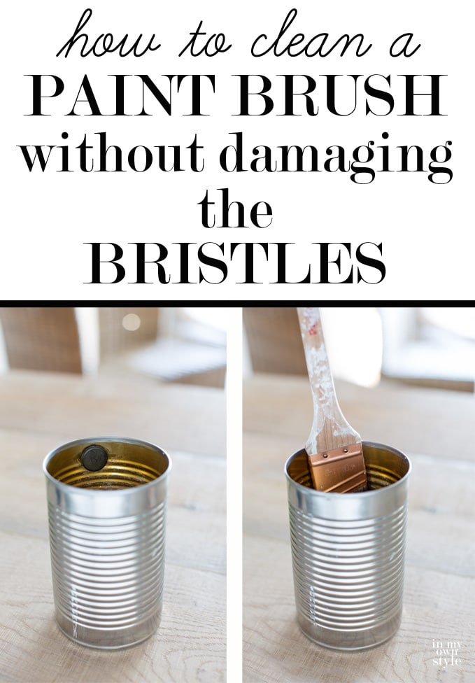 Try this the next time you paint...it will save your expensive paint brush bristles from getting damaged. Works like a charm especially when you have to let it soak for a while to get all the paint out. 