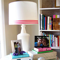 Lamp Shade Decorating Idea in My Craft Room