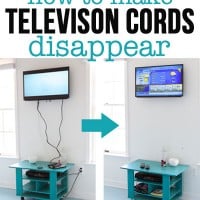 Using an inexpensive kit will let you easily hide cords and exposed wires coming from a wall mounted TV and electronics. | In My Own Style