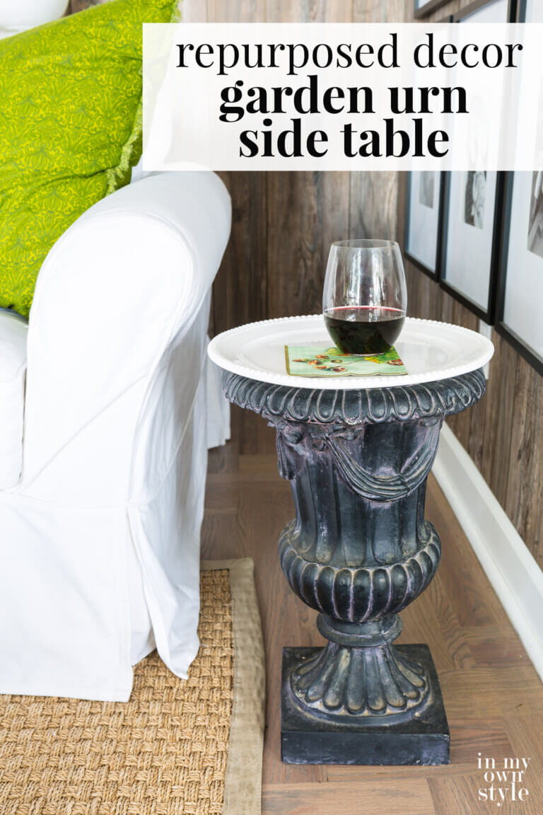 How to Repurpose an Urn into a Side Table