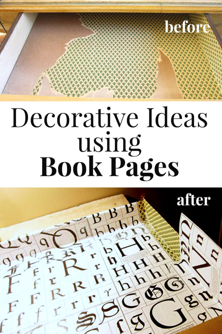 How To Make a Drawer Liner with a Book Page