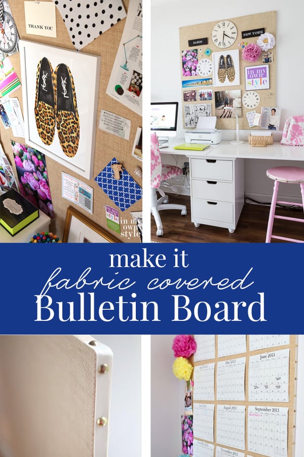 How to Make a Fabric Covered Bulletin Board