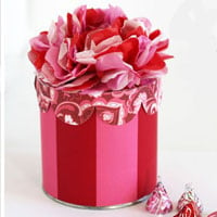 How to Make a Tissue Paper Flower Valentine Gift Box