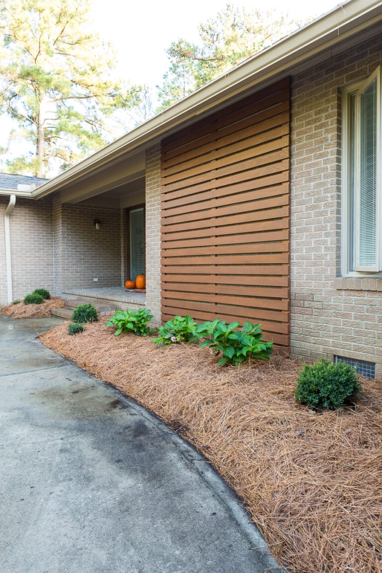 Wood Slat Wall DIY for a Home’s Exterior