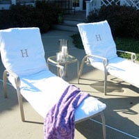 How to Make Monogrammed Slipcovers for Outdoor Chaise Lounge Chairs