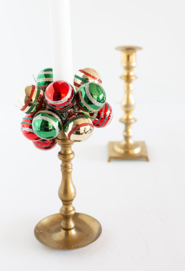 Easy to Make Christmas Taper Candle Rings