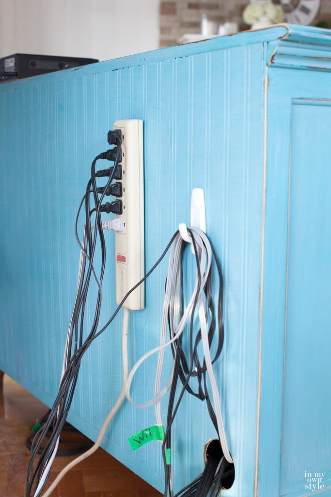 How to organize TV cords so they are hidden