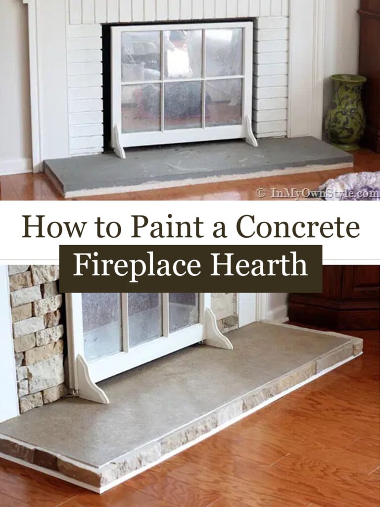 How to Paint a Concrete Fireplace Hearth to Look Like Stone