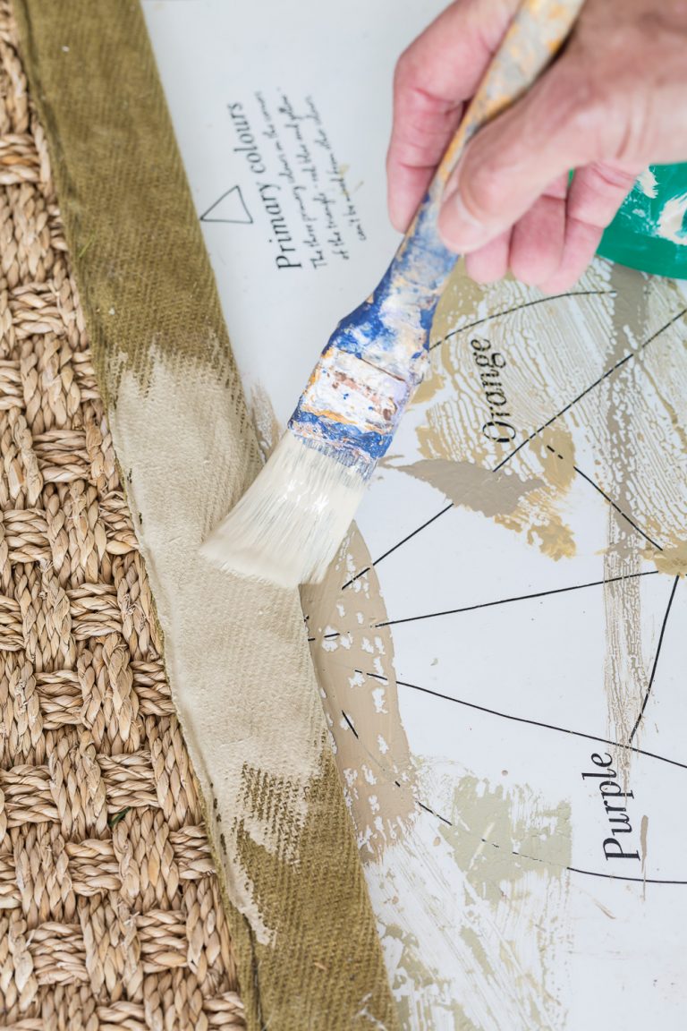 How to Paint a Seagrass Area Rug