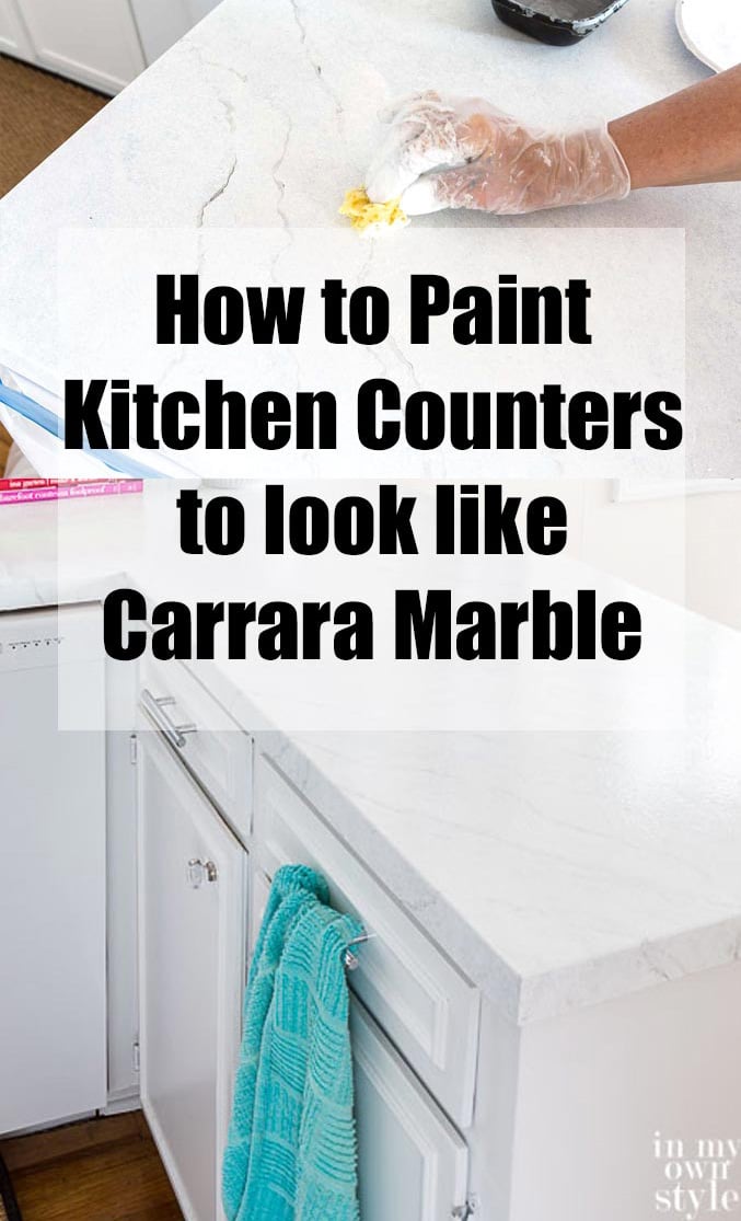 Painting Kitchen Countertops To Look Like Carrara Marble