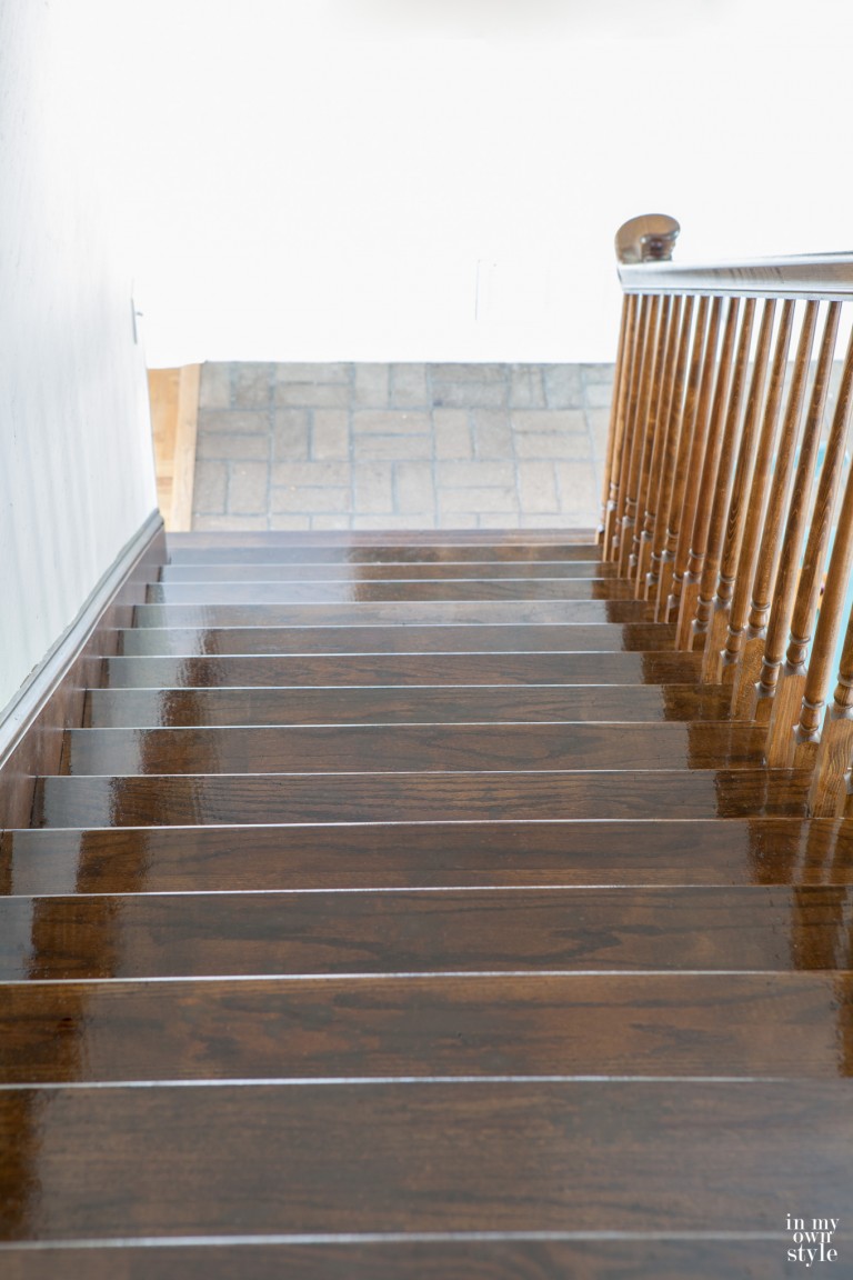 Staining Staircase Steps