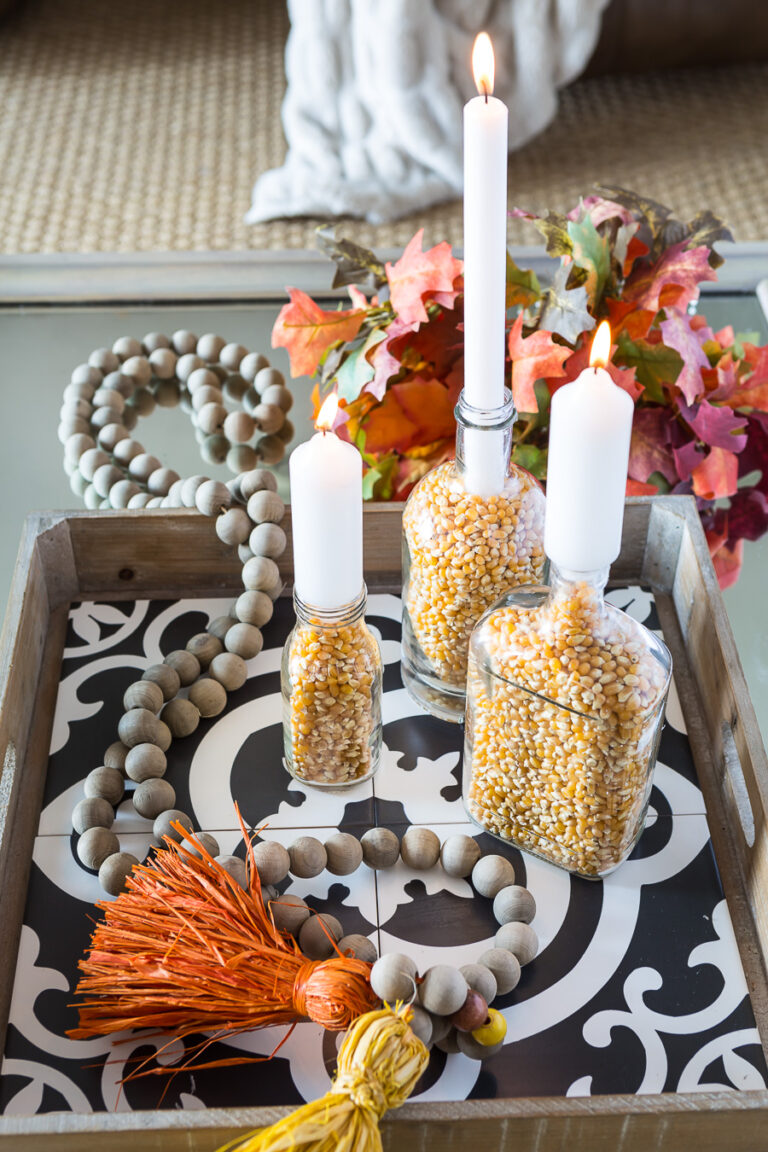 Fall Candle Holders in an Instant