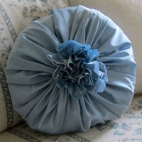 How to Puddle a Drape & Rosette Pillow