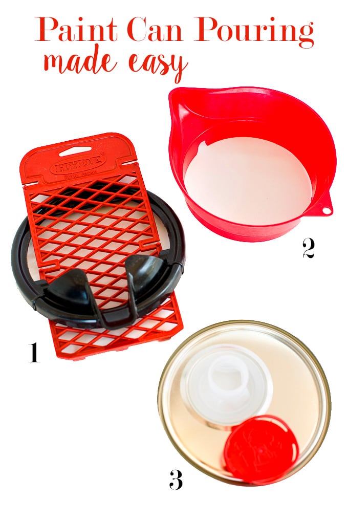 Using one of these reusable pouring paint can lids will save you tons of time when it you need to clean up after painting.