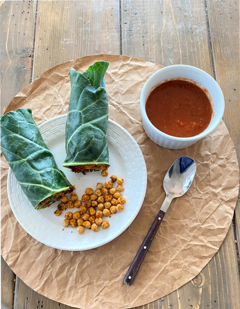 How to Make a Vegan Collard Green Wrap