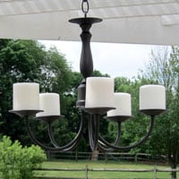 How to Make a Thrifty Knock-off Outdoor Candle Chandelier