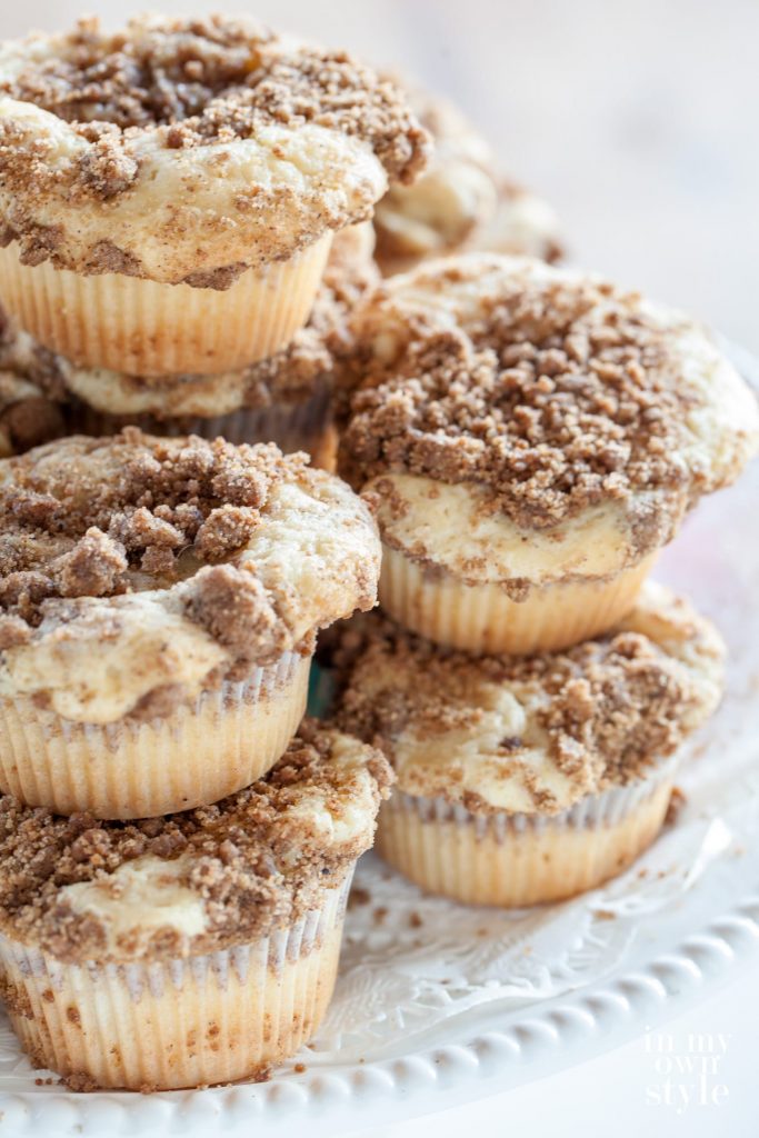 Stacked crumb-cake-muffins