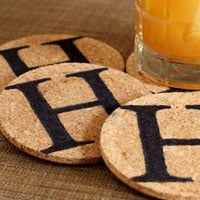 Handmade Hostess Gift: Initialed Coasters