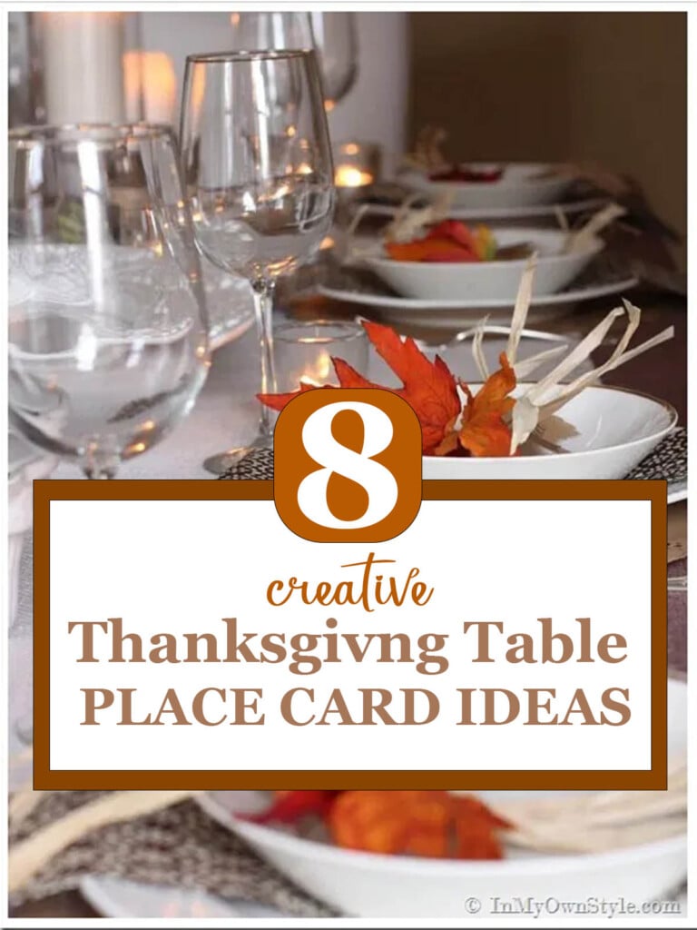 8 Creative Thanksgiving table place card ideas.