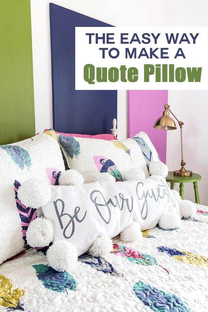 How to Personalize a Pom Pom Pillow