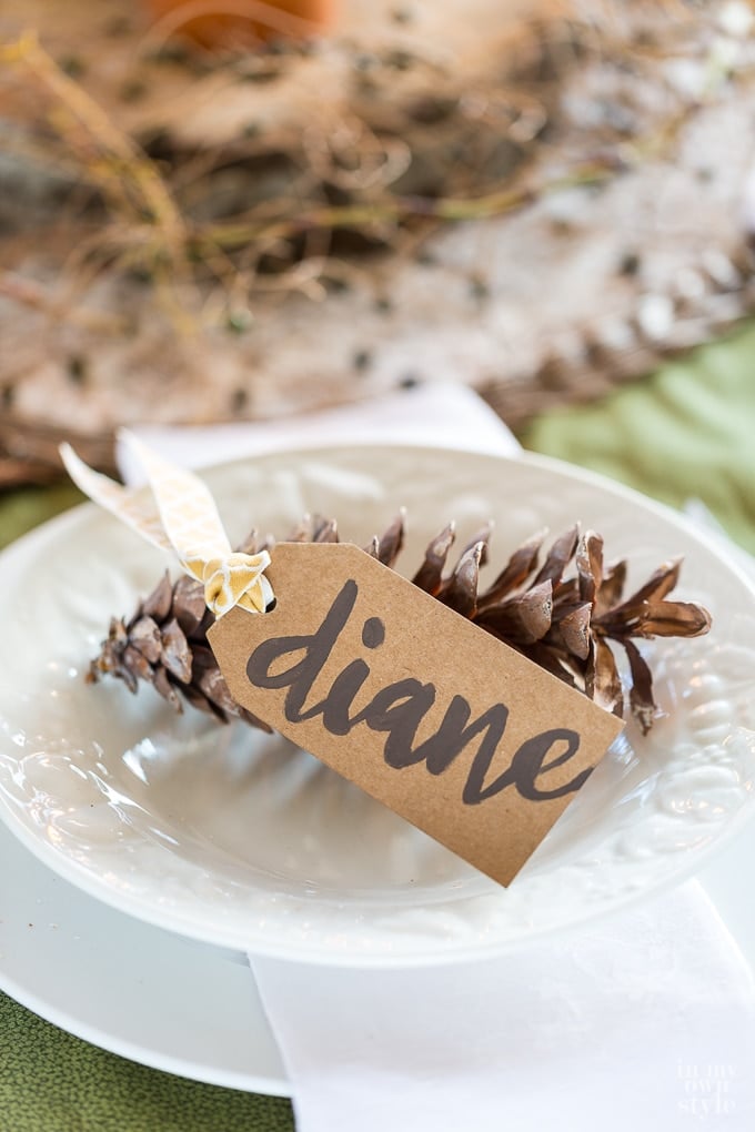 DIY Table Place Cards With Pretty Handwriting